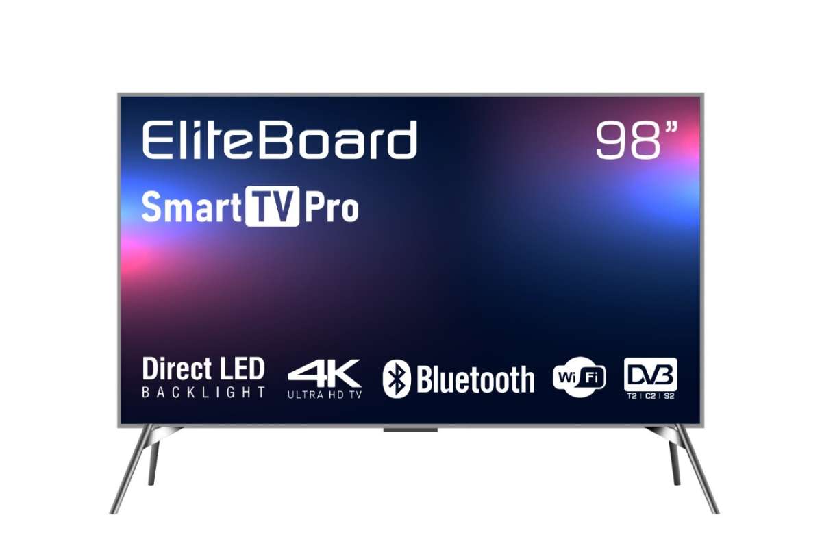 EliteBoard Smart TV Pro TB-98US1 – первый сверхбольшой телевизор «два в одном»!