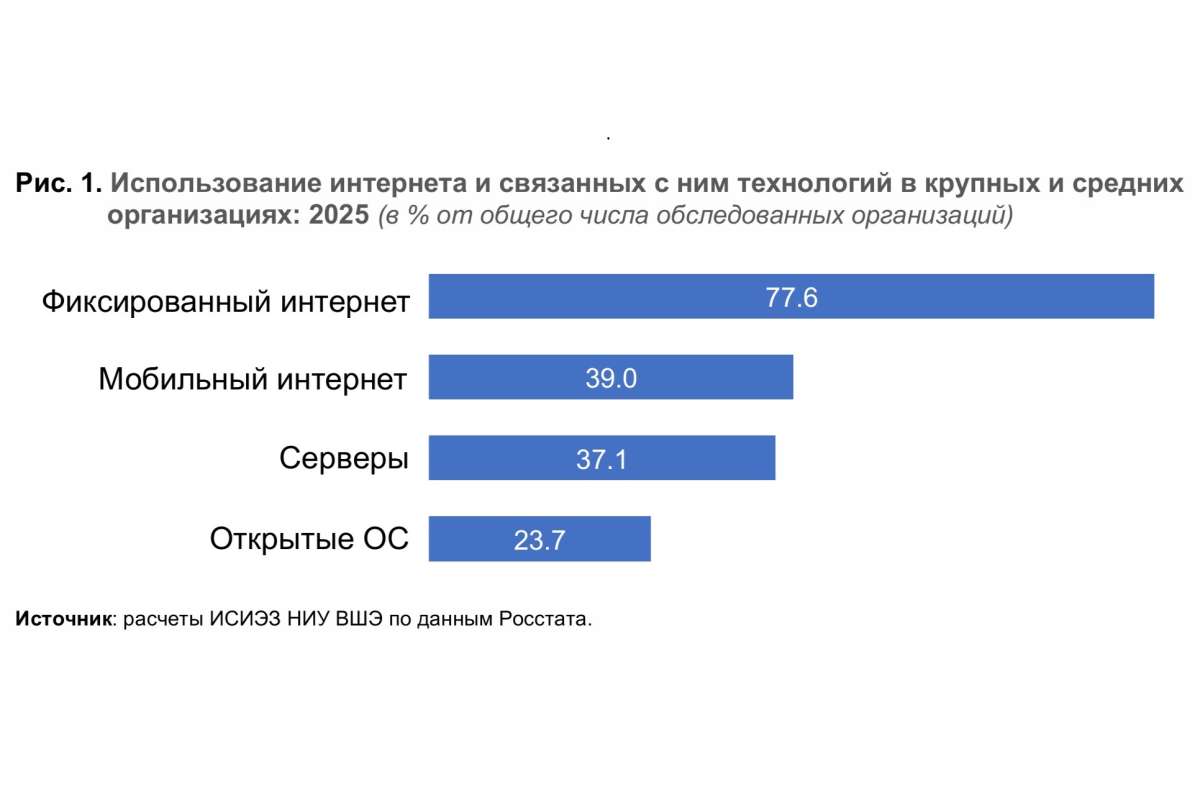 Использование цифровых технологий организациями в 2025 году