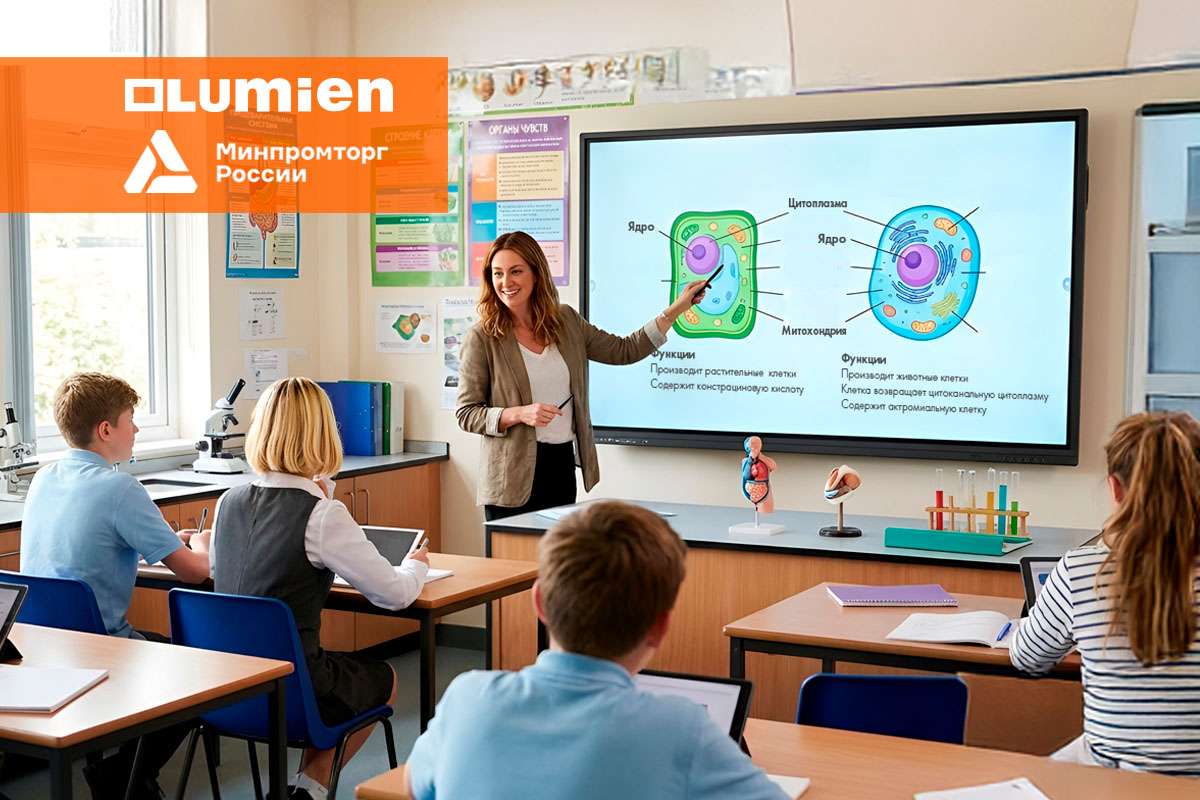 Новые интерактивные панели LUMIEN 02CLRU из реестра Минпромторга со склада AUVIX